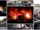 Ospedaletti: incendio in un parcheggio condominiale di strada Vallegrande, distrutte tre auto, un camper e un furgone (Foto e Video)