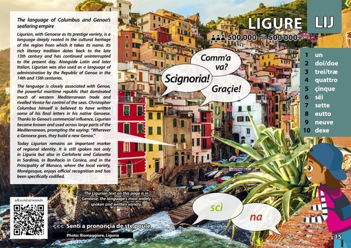La lingua ligure protagonista di "Il Viaggio linguistico di Lara in Italia", la guida didattica del Consiglio d'Europa La lingua ligure protagonista di "Il Viaggio linguistico di Lara in Italia", la guida didattica del Consiglio d'Europa