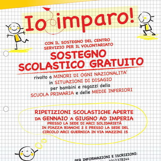 Imperia: 'Io imparo', una serie di ripetizioni scolastiche gratuite per bambini