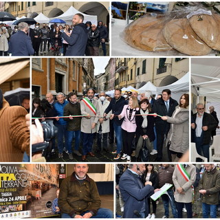 Taggia: inaugurata questa mattina 'Meditaggiasca', piove ma l'oliva regina e i prodotti del territorio sono protagonisti (Foto)