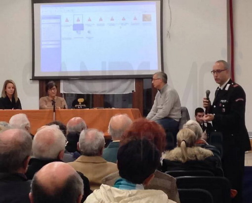 Ospedaletti: buona partecipazione ieri all'incontro con i Carabinieri per la prevenzione delle truffe