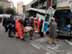 Sanremo: scivola con lo scooter ed investe una donna incinta, feriti portati in ospedale (Foto)