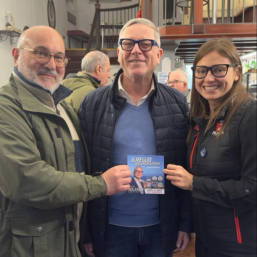Elezioni Sanremo: Gianni Rolando in via Agosti con i candidati Lattuada e Bruno