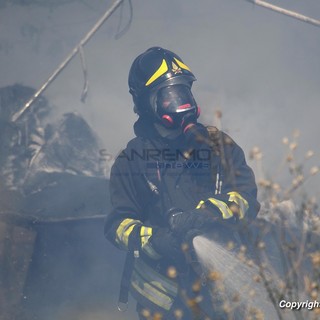 Le immagini dell'incendio (Foto Tonino Bonomo)