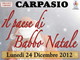 Lunedì prossimo, vigilia di Natale, il piccolo borgo di Carpasio si trasforma nel 'Paese di Babbo Natale'