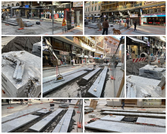 Il lavoro iniziato con la pavimentazione di via Matteotti Il lavoro iniziato con la pavimentazione di via Matteotti