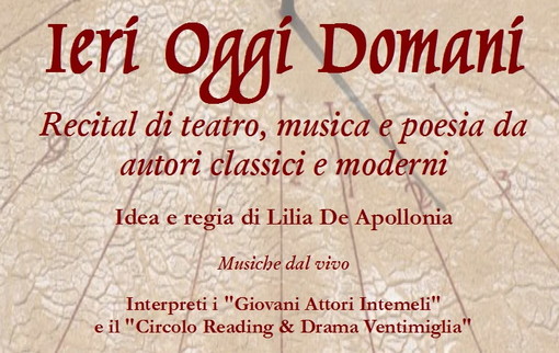Ventimiglia: domenica prossima al Museo Civico Archeologico il gruppo 'Reading and Drama' Ventimiglia: domenica prossima al Museo Civico Archeologico il gruppo 'Reading and Drama'