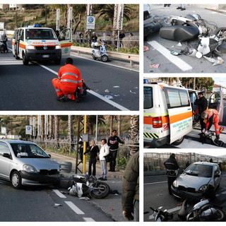 Sanremo: incidente sull'Aurelia a La Vesca, 28enne in gravi condizioni all'ospedale ma non è in pericolo di vita