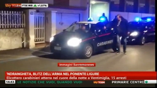Ventimiglia: 200 Carabinieri impegnati da stamattina alle 4 nell'operazione 'La svolta' contro la 'ndrangheta