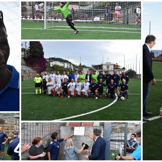 Sanremo: inaugurato alla presenza del campione brasiliano Aldair il manto dei campetti 'Grammatica' (Foto e Video)