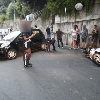 Sanremo: doppio incidente questa sera, il primo in via Dante Alighieri e quindi in corso Orazio Raimondo (Foto)