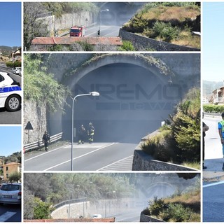 Sanremo: corto circuito a una lampada in galleria sull'Aurelia Bis, fumo e strada chiusa per le verifiche (Foto) Sanremo: corto circuito a una lampada in galleria sull'Aurelia Bis, fumo e strada chiusa per le verifiche (Foto)