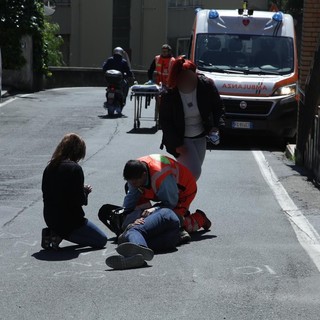 Sanremo: lieve incidente stradale in via Duca degli Abruzzi, giovane lievemente ferito (Foto)