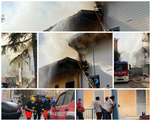 Bordighera: incendio alla scuola di via Napoli, fiamme probabilmente partite dal tetto. Il Sindaco &quot;Una tragedia per la città&quot; (Foto e Video)
