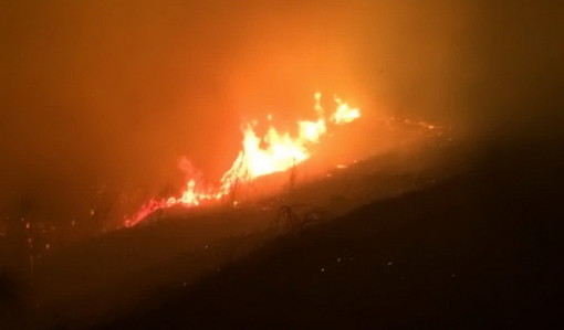 Diversi fronti di fuoco in tutto l'imperiese e soccorritori al lavoro: riaperta l'Aurelia a Capo Mimosa (Foto e Video)