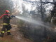 Ventimiglia: nuovo incendio a La Mortola vicino alla ferrovia, quasi spento e traffico ferroviario senza problemi (Foto)