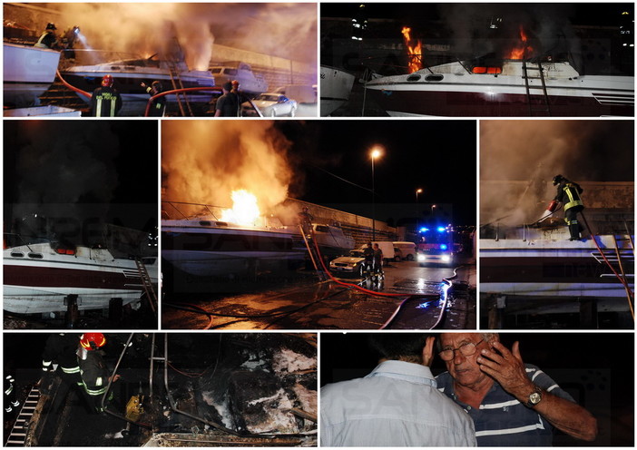 Sanremo: è di Rocco De Marte lo yacht andato a fuoco ieri notte sul porto vecchio