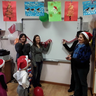 Sanremo: inaugurata questa mattina la nuova lavagna multimediale alla Scuola dell'Infanzia 'Arcobaleno'