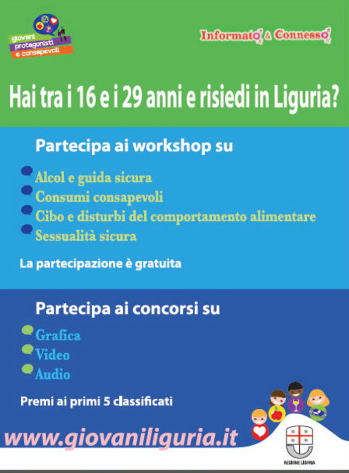 Sanremo: 'Informato e connesso', concorso artistico rivolto ai giovani su tematiche sociali Sanremo: 'Informato e connesso', concorso artistico rivolto ai giovani su tematiche sociali