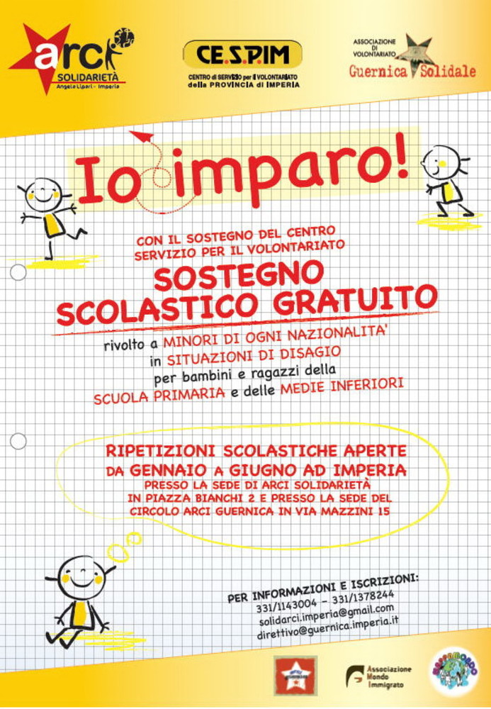 Imperia: 'Io imparo', una serie di ripetizioni scolastiche gratuite per bambini
