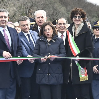 Il ministro De Micheli inaugura il nuovo viadotto "Madonna del Monte" sulla A6 Savona-Torino (Foto e Video)