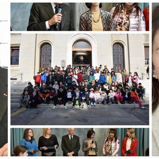 Imperia, il sindaco Scajola riceve Ilaria Gallio la maestra che ha evitato la tragedia del pullman (foto e video)