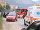 Taggia: scontro tra un'auto ed una moto sulla SP548, 30enne trasportato in elicottero a Pietra Ligure (Foto)