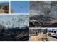 Dolcedo: bruciano le colline da questa mattina, incendio in località Cinque Burche. Due elicotteri al lavoro (Foto)