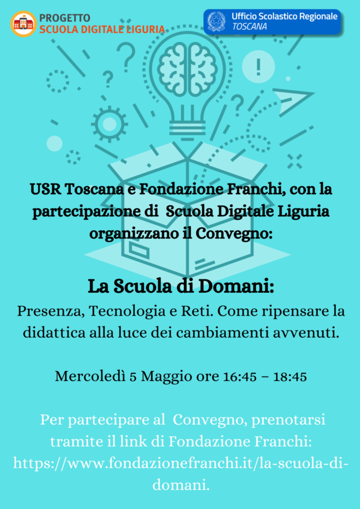“La scuola di domani: scuola in presenza, tecnologia e reti”: oggi pomeriggio il webinar in streaming “La scuola di domani: scuola in presenza, tecnologia e reti”: oggi pomeriggio il webinar in streaming
