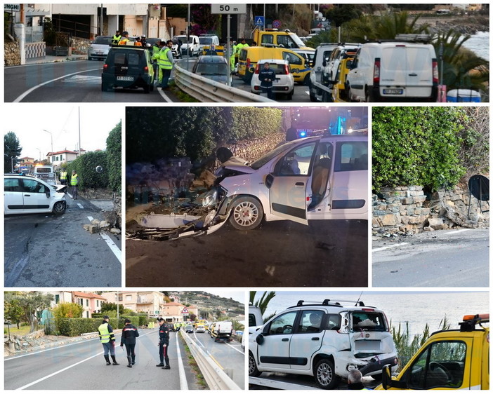 Incidente di stamattina ad Aregai sull'Aurelia: morto uno dei tre feriti, riaperta verso le 8 la statale (Foto)