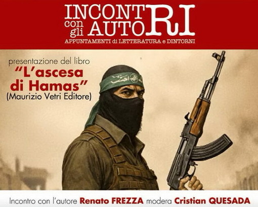 Vallecrosia, alla Biblioteca Andrea Doria la presentazione del libro sull’ascesa di Hamas con Renato Frezza domenica
