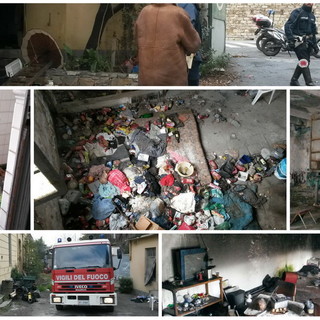 Imperia: incendio all'interno della ex Sairo, probabilmente provocato da un fuoco acceso da clochard