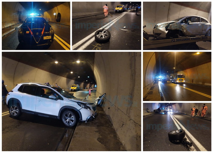Pontedassio: scontro frontale tra due auto sulla Statale 28, due donne lievemente ferite (Foto)
