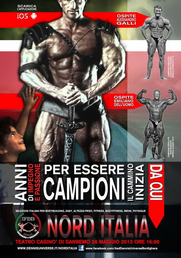 Sanremo: domenica prossima al Casinò il Campionato del Nord Italia IFBB Sanremo: domenica prossima al Casinò il Campionato del Nord Italia IFBB