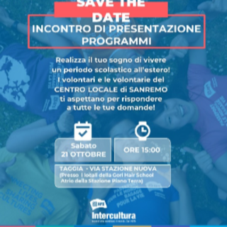 Aperte le iscrizioni al concorso Intercultura, a Taggia incontro informativo per genitori e studenti