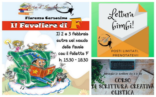 Arma di Taggia: proseguono le attività e gli incontri della libreria 'Aria d'Inchiostro' alla Riviera Shopville Arma di Taggia: proseguono le attività e gli incontri della libreria 'Aria d'Inchiostro' alla Riviera Shopville