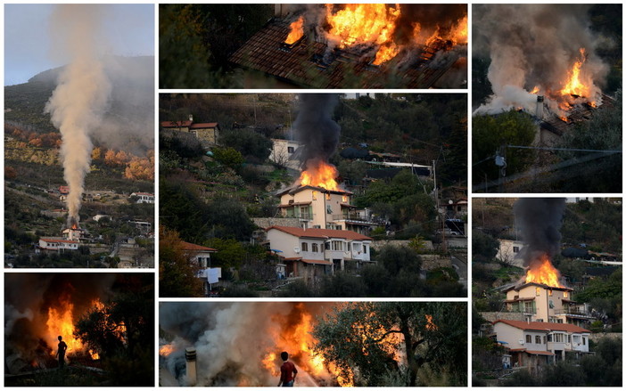 Sanremo: incendio in strada Suseneo Inferiore, distrutta una villetta ma nessun ferito Sanremo: incendio in strada Suseneo Inferiore, distrutta una villetta ma nessun ferito