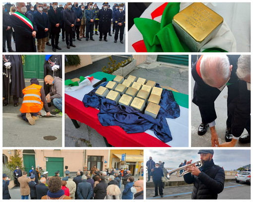 Imperia: Giornata della Memoria, posata questa mattina la prima pietra di inciampo sul lungomare Colombo (Foto e Video)