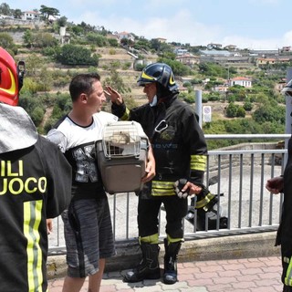 Sanremo: incendio di stamattina in via Pascoli, salvi per miracolo madre e 4 figli, due appartamenti inagibili (Foto e Video)