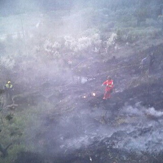 Ventimiglia: piccolo incendio boschivo oggi pomeriggio in località Varase