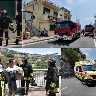 Le immagini dal luogo dell'incendio