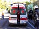 Bordighera: ciclista cade sull'Aurelia, portato in gravi condizioni all'ospedale di Sanremo (foto)
