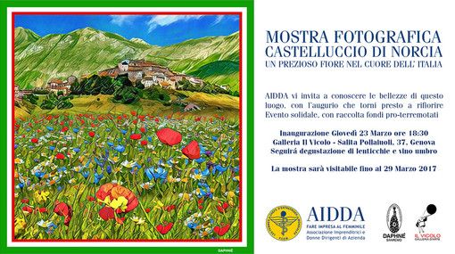La collezione Daphné 2017 dedicata a Castelluccio di Norcia in mostra a Genova La collezione Daphné 2017 dedicata a Castelluccio di Norcia in mostra a Genova