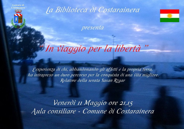 Costarainera. venerdì prossimo il racconto di Sasan Rzgar 'In viaggio per la libertà' Costarainera. venerdì prossimo il racconto di Sasan Rzgar 'In viaggio per la libertà'