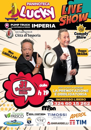 L’estate a Imperia parte con il sorriso: la grande comedy nazionale inaugura la stagione de “Il Ritorno di Lucky”