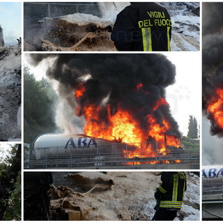 San Lorenzo al Mare: incendio di un autoarticolato in A10, traffico bloccato in direzione Imperia San Lorenzo al Mare: incendio di un autoarticolato in A10, traffico bloccato in direzione Imperia