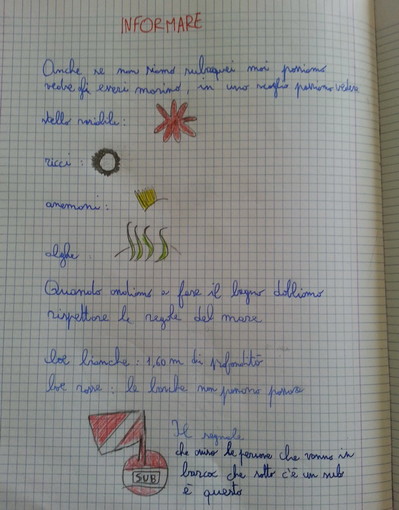 San Bartolomeo al Mare: l'associazione 'Informare' ha concluso oggi il ciclo di lezioni di biologia marina