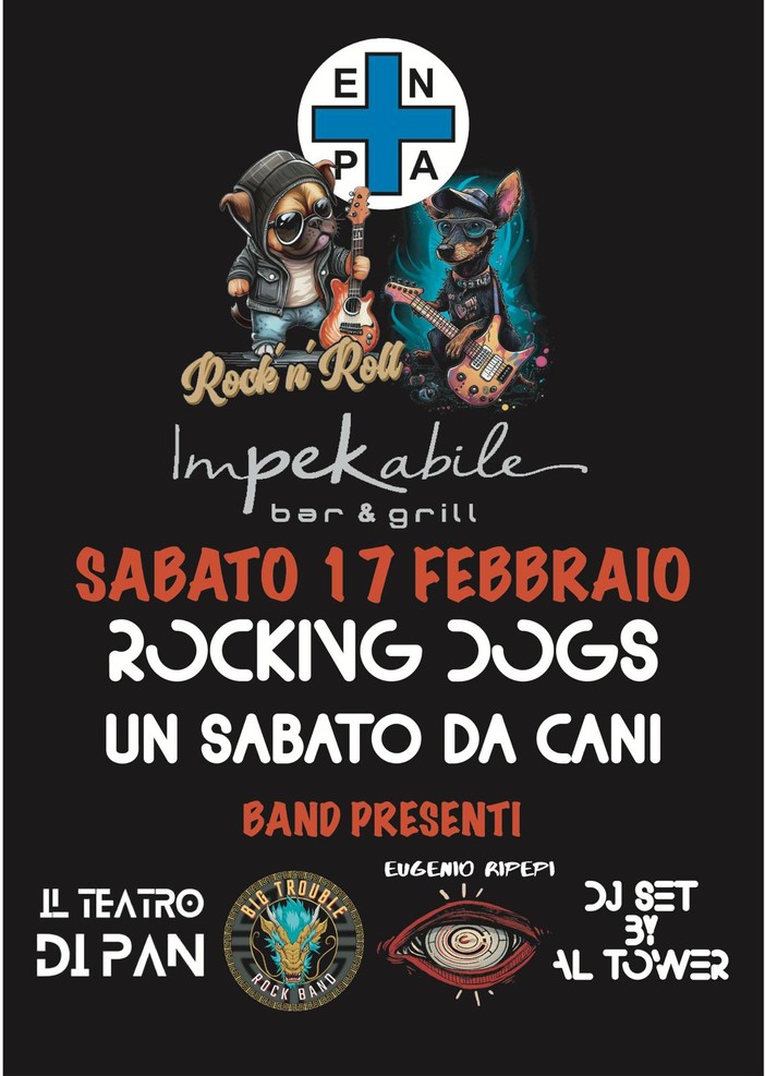 Sabato 17 febbraio: Rocking Dogs all'Impekabile!