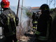 Sanremo: incendio ad una baracca in zona Borgo Opaco, Vigili del Fuoco in azione
