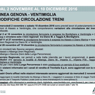 Lavori per il raddoppio ferroviario Andora-San Lorenzo, pronti i bus sostitutivi per il Ponente Lavori per il raddoppio ferroviario Andora-San Lorenzo, pronti i bus sostitutivi per il Ponente